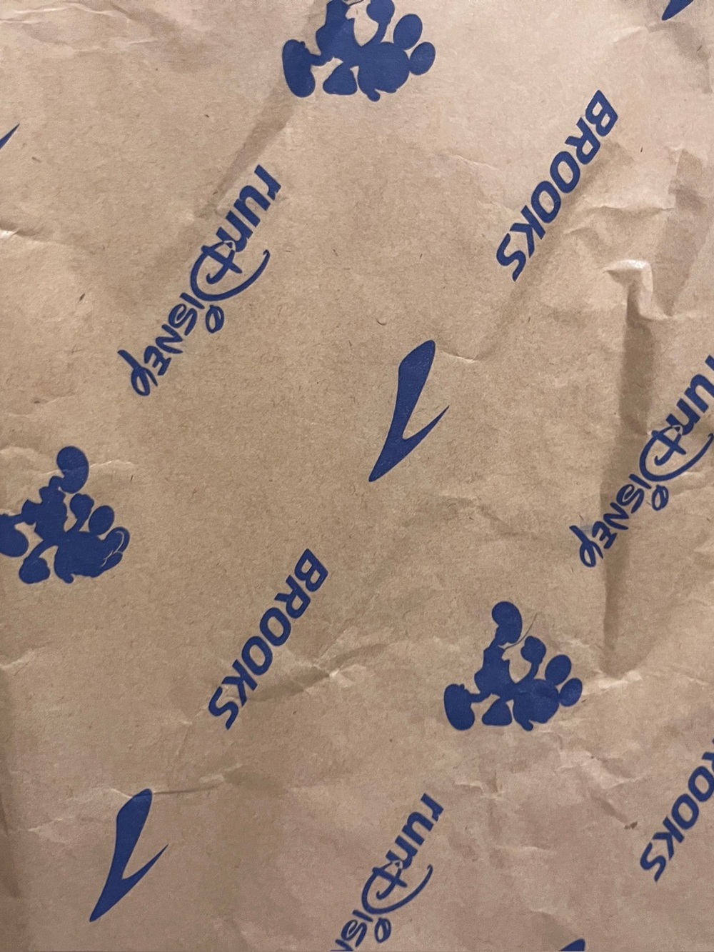 Brooks Brown Kraft Tissue Paper with Blue Logo Print